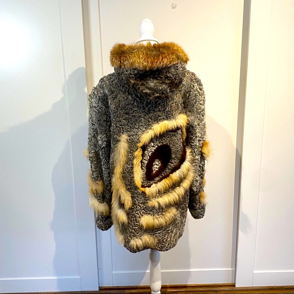 Stylish Gray and Tan Women's Coat